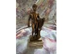 SCULTURA FERMACARTE IN BRONZO