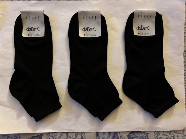 3 PAIA DI CALZE NUOVE CON ETICHETTA,UGUALI,DA DONNA,IN PURO COTONE,MARCA DEBERT - Foto 5