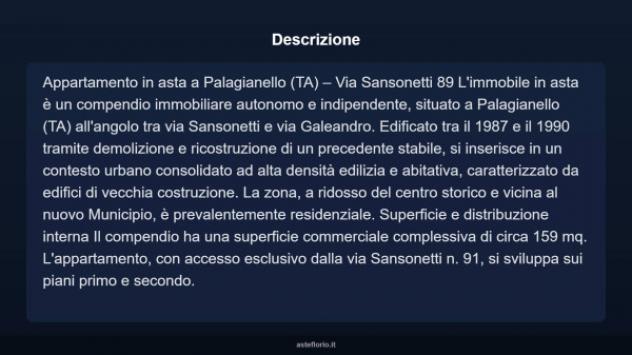 Immobile in asta di 159 m², box auto in vendita a Palagianello - Foto 4
