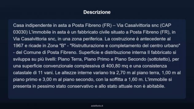 Immobile in asta di 400 m² con più di 5 locali in vendita a Posta Fibreno - Foto 13