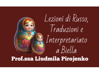 Lezioni di Russo, Traduzioni e Interpretariato a Biella e Online