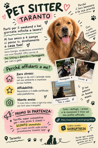 Pet Sitter, Cat Sitter, Dog Sitter Taranto