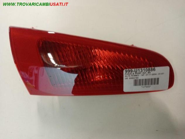 FANALE POST. INT. SX VER. RESTYLING 999-U1310886 Parti elettriche  Fanaleria  Fanali  Fanale post. dx. ALFA ROMEO - 147 - 01-11-2004 - 01-07-2011
