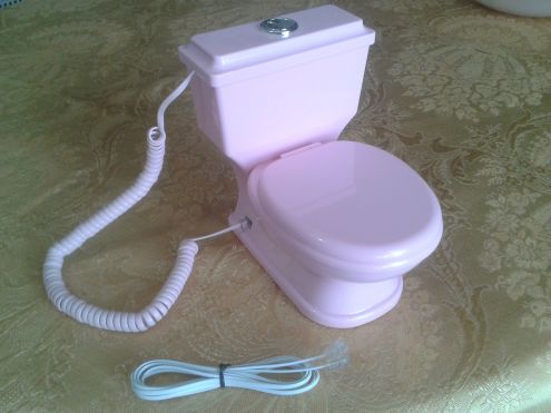 TELEFONO CON FILO A FORMA DI WC