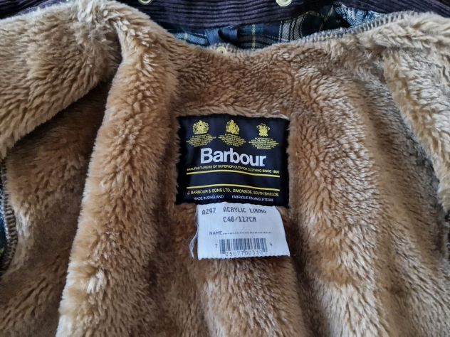 Barbour Beaufort verde ORIGINALE + pelliccia come NUOVO e cerato! - Foto 5