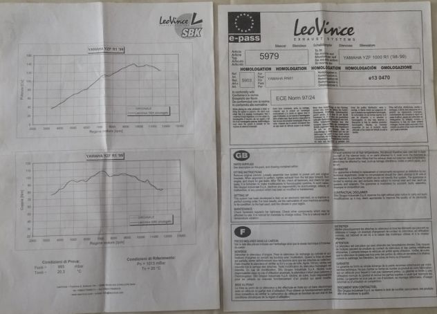 Leovince scarico omologato per Yamaha YZF 1000 R1 '88-89 (LEGGERE BENE TESTO) - Foto 3