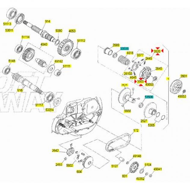 Frizione scooter motori FBM Minarelli 150 - Foto 5