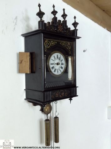 176558 Antico orologio a pendolo Foresta Nera - Foto 3