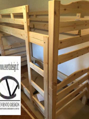 Letto Castello In Legno Massello di Pino - Foto 6