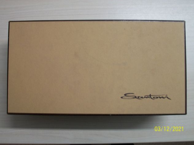Santoni uomo snickers in pelle nere usate - Foto 2