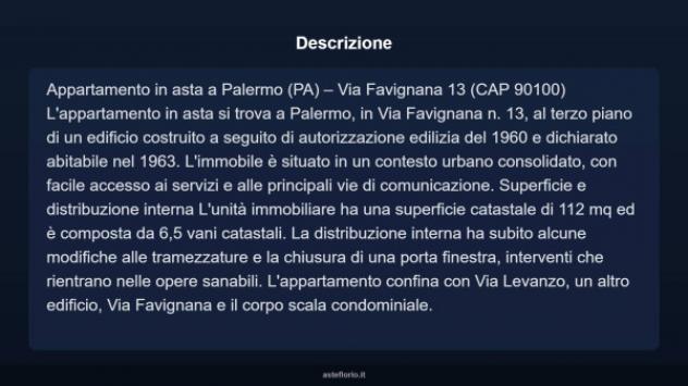 Immobile in asta di 112 m² con più di 5 locali in vendita a Palermo - Foto 4