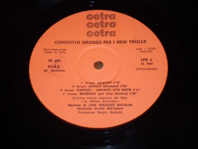 NEW TROLLS - Concerto Grosso Per I New Trolls - LP / 33 giri 1971 Italy Cetra - Foto 4