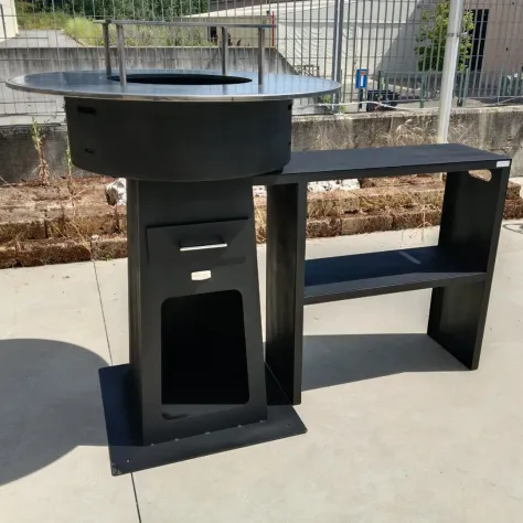 Barbecue Braciere Artigianale Ø90cm con Piastra Plancha