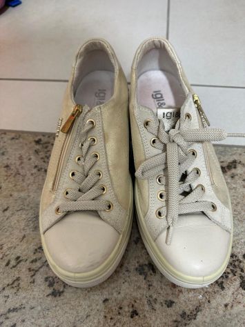 Igi&Co scarpe da donna – n. 37 – pelle – panna/oro - Foto 3