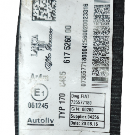 CINTURE POSTERIORI LANCIA Ypsilon 4° Serie 735577180 (1123) - Foto 10