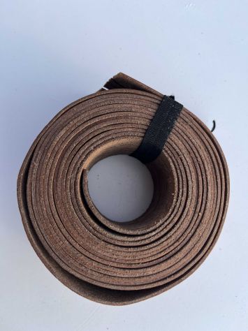 T60 Fascia Nastro in pelle a vegetale brandy H 55 mm - L 4 mt - Foto 7
