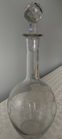 BOTTIGLIA IN CRISTALLO ACQUA/ VINO ANNI ’50-60