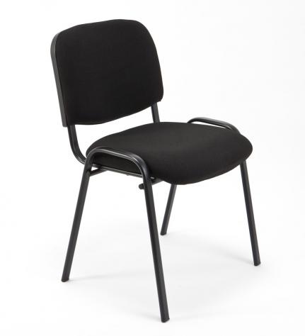 Sedie, Poltroncine Conferenza Ufficio Impilabili per le sale d'attesa - NERE in TESSUTO – NUOVE - Foto 3