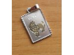 PICCOLO PENDENTE IN ARGENTO USATO DELLO ZODIACO IN LINGUA TEDESCA (LOWE) LEONE-