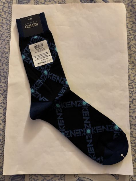 CALZE NUOVE DA UOMO FIRMATE ORIGINALI KENZO,MADE IN ITALY,N’ 42-44,IN COTONE - Foto 4