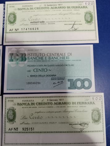 5 miniassegni - italia 1970 + 1 buono fiorucci da lire 100 - Foto 3