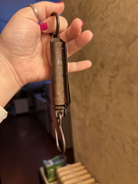 BILANCIA TASCABILE A MOLLA D’EPOCA/DINAMOMETRO MECCANICO MARCA SALTER IN METAL - Foto 10
