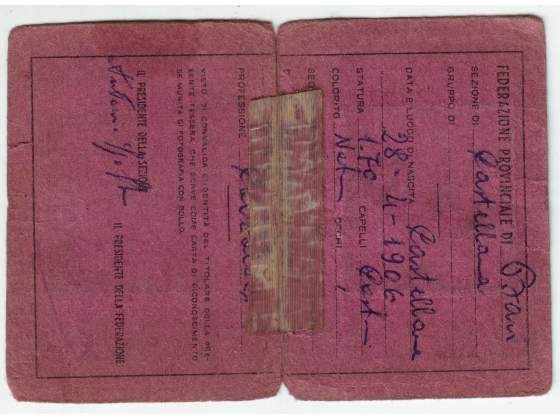Tessera combattenti 1955 originale - Foto 2