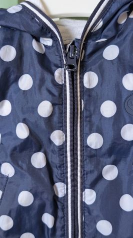 Giubbino Chicco neonata 6 mesi blu a pois bianchi - Foto 5
