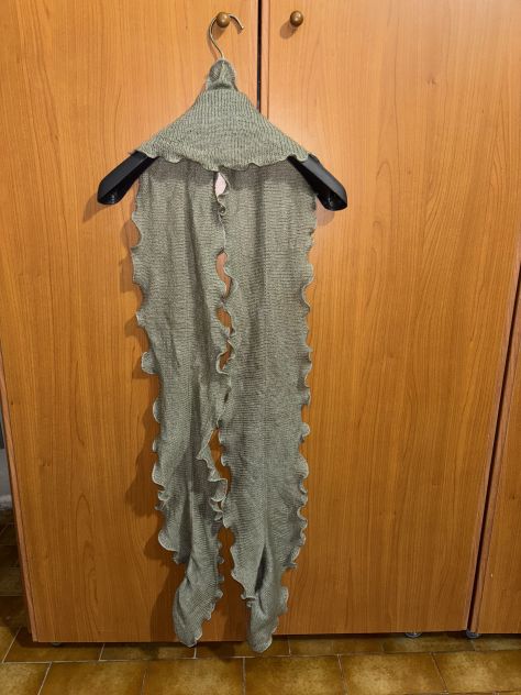 SCIARPA COME NUOVA,VINTAGE,DA DONNA,IN LANA,GRIGIO CHIARO,INTROVABILE UGUALE - Foto 9