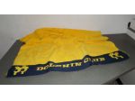 TELO MARE TINTA UNITA "BLUE NAVY DOLPHIN CLUB" DI COLORE GIALLO