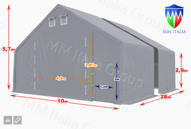 IN VENDITA OFFERTE IN LIGURIA A SAVONA COPERTURE MODULARI 10 X 28 X 5,70 MM - Foto 4