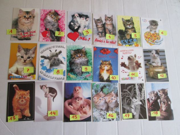 GATTI GATTINI CARTOLINA 10 X15 collezione vintage scegli la preferita - Foto 3