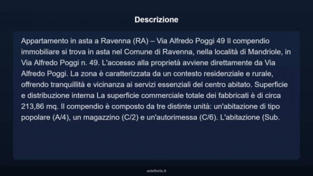 Immobile in asta di 213 m² con più di 5 locali e box auto in vendita a Ravenna - Foto 3