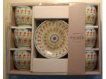 set tazzine caffe con piattino x 6