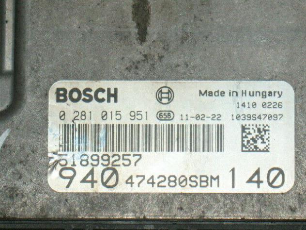 0281015951 ECU ALFA GIULIETTA 2.0 JTD 0281015951 51899257 EDC16C39 - Foto 2