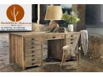 Mobili Rustici In Legno Scrivania in Legno di Pino Vecchio cod 12010