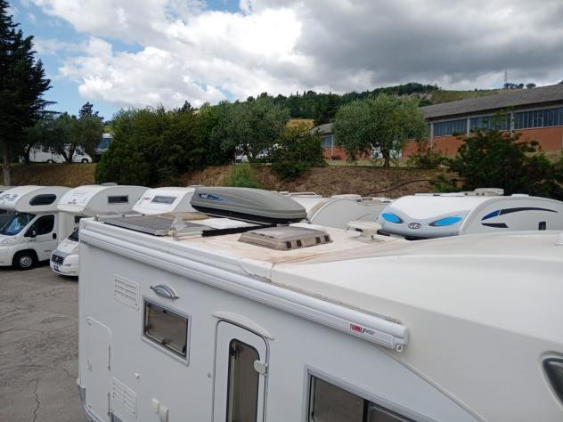 CAMPER PEGASO DUCATO DOPPIA DINETTE 7 POSTI LETTO CASTELLO GARAGE CLIMATIZZATORE WEBASTO FOTOVOLTAICO GENERALI USATI 588 - Foto 6