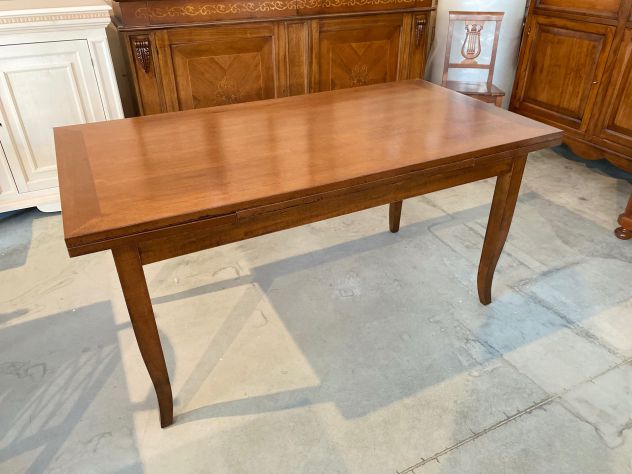 NUOVO TAVOLO DI VERO MASSELLO, Cm.160x85, ALLUNGABILE Cm. 240, FINITURA BASSANO