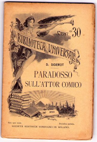 Paradosso sull'attor comico, Diderot, Sonzogno