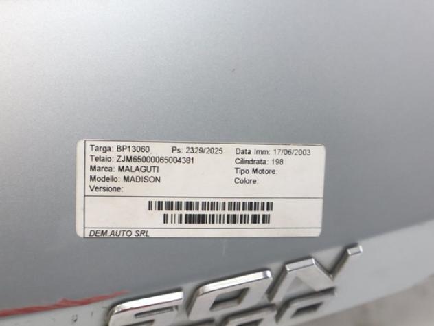 MALAGUTI MADISON S 200 06322127 CARENA CODONE POSTERIORE 02 - 06 REAR FAIRING CON GRAFFI - Foto 6