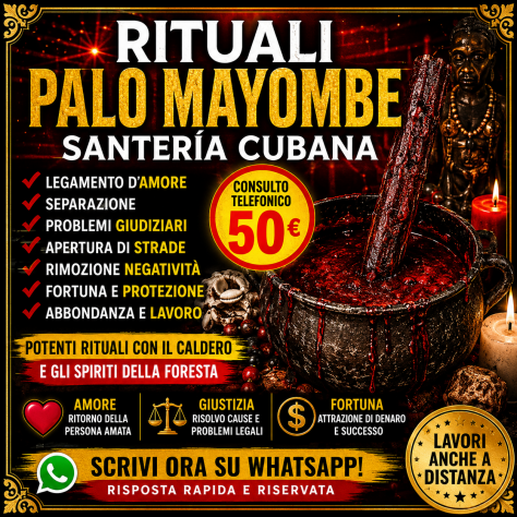 SANTERA PALERA CUBANA FORTI RITUALI PALO MAYOMBE . LEGAMENTI DI AMORE - Foto 3