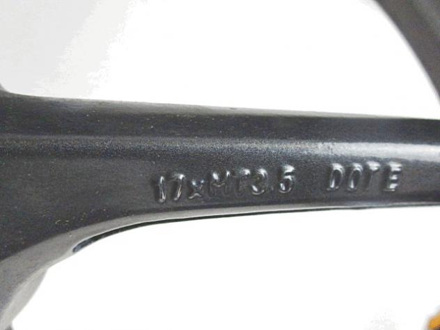 CERCHIO IN LEGA ANTERIORE 17 POLLICI TRIUMPH 675 STREET TRIPLE 2007 - 2012 T2000601 FRONT WHEEL DA RADDRIZZARE PNEUMATICO DA SOSTITUIRE - Foto 4