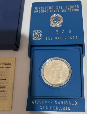 REPUBBLICA ITALIANA 500 Lire Argento 1982 FDC - Centenario Giuseppe Garibaldi - Foto 3