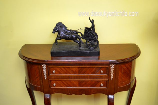 Console in noce mezzo giro stile Luigi XV - Foto 4