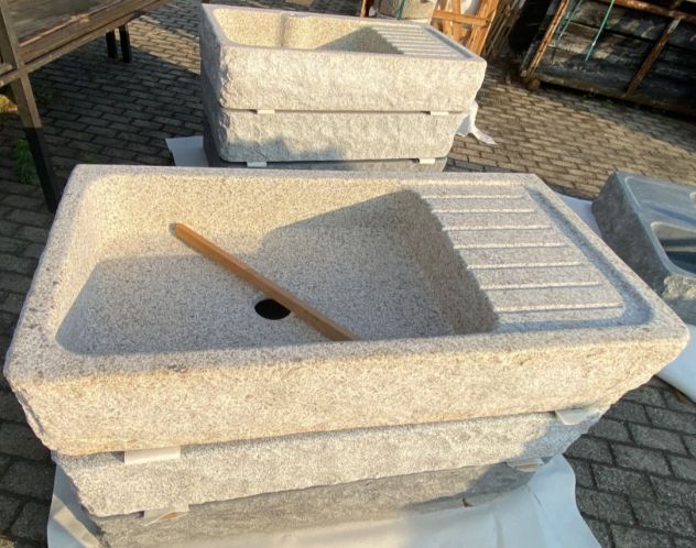 Lavello lavandino cucina in pietra granito 120x60cm - Foto 3