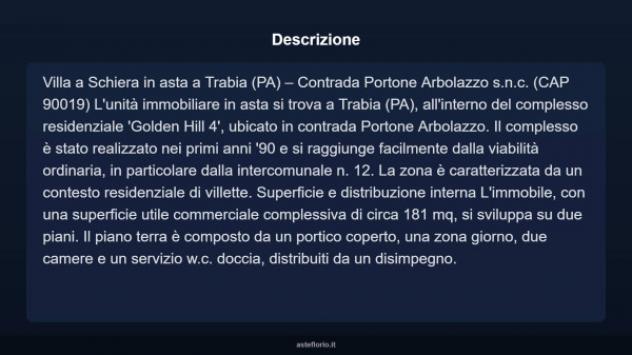 Immobile in asta di 181 m² con più di 5 locali in vendita a Trabia - Foto 3