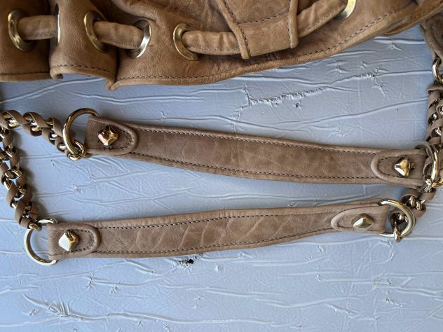 MCM borsa donna in pelle martellata naturale - Foto 7
