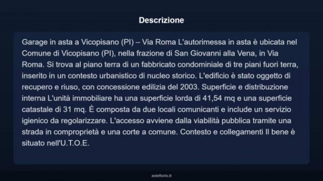 Immobile in asta di 41 m² in vendita a Vicopisano - Foto 3