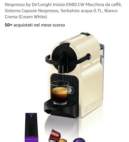 Macchina Caffè Nespresso De'Longhi Inissia EN80.CW - Foto 6