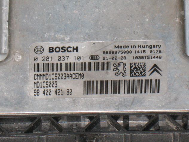0281037101 KIT ECU CITROEN PEUGEOT 1.5 MD1CS003 9840042180 9832880280-00 - Foto 2